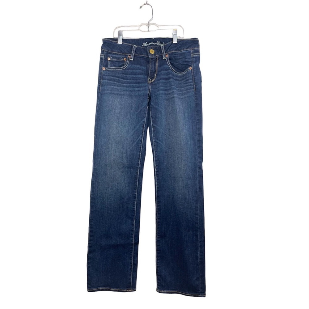 American Eagle Outfitters Dark Wash Straight Stretch Jeans -10 Short/court